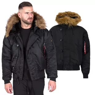 Kurtka z kapturem Alpha Industries N2B 100105 03 - Czarna - Odzież taktyczna i umundurowanie - miniaturka - grafika 1