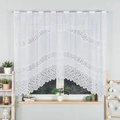 Firany - Firana żakardowa Maria 160 x 250 cm biały - miniaturka - grafika 1