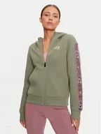 Bluzy damskie - EA7 Emporio Armani Bluza 6DTM03 TJUXZ 1898 Zielony Regular Fit - miniaturka - grafika 1