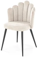 Krzesła - Tapicerowane beżowe krzesło w stylu glamour T4-M72 - miniaturka - grafika 1