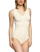 Body - belly cloud Damskie body modelujące figurę, bezszwowe body z gwiazdą z ozdobnikami, kość słoniowa (szampański), 38-40 - miniaturka - grafika 1