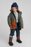 Kurtki i płaszcze dla dziewczynek - Reima kurtka zimowa dziecięca Luhanka kolor zielony - miniaturka - grafika 1