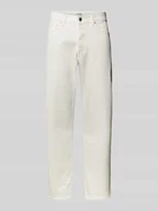 Spodnie męskie - Jeansy o kroju regular tapered fit z 5 kieszeniami model ‘COLE’ - miniaturka - grafika 1