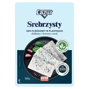 Ser Pleśniowy Lazur Srebrzysty Plastry 100 G - Szybkie dania obiadowe - miniaturka - grafika 1