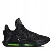 Buty sportowe męskie - Nike Lebron Witness VI Black Green Neon - miniaturka - grafika 1