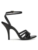 Sandały damskie - Patrizia Pepe Sandały 8X0077/L048 Czarny - miniaturka - grafika 1