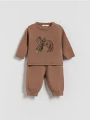 Komplety dla niemowląt - Reserved - Dzianinowy komplet z wiskozą - brązowy - miniaturka - grafika 1