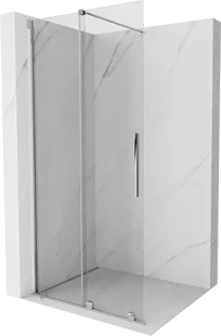 Mexen Velar drzwi prysznicowe rozsuwane Walk-in 75 cm, transparent, chrom - 871-075-000-03-01 - Ścianki i drzwi prysznicowe - miniaturka - grafika 1