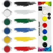 Farby i media malarskie - FARBY AKRYLOWE AKRYLE zestaw farb akrylowych 6x5ml - miniaturka - grafika 1