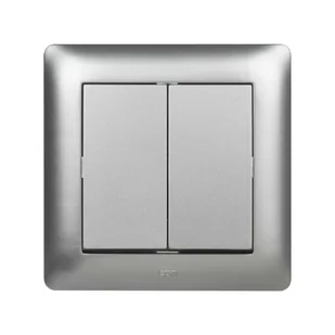Wyłącznik podwójny schodowy ASTORIA srebrny ELEKTRO-PLAST - Wyłączniki światła i elektryczne - miniaturka - grafika 1