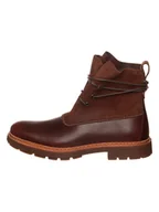 Botki damskie - Clarks Skórzane botki "Trace Duck" w kolorze brązowym - miniaturka - grafika 1
