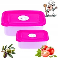 Pojemniki kuchenne - ZESTAW 2 szt. POJEMNIKÓW DO ŻYWNOŚCI 1600ml +540ml DO LODÓWKI MOKROFALI - miniaturka - grafika 1