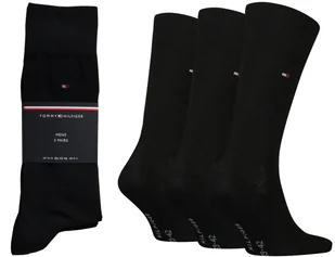 Tommy Hilfiger Skarpety Męskie Garniturówka 39-42 Czarny 3 Pary - Skarpetki męskie - miniaturka - grafika 1