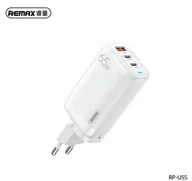 Ładowarki do telefonów - ŁAD SIEC REMAX LIGIL GAN WHITE RP-U55 65W PD QC 2xUSB-C + 1xUSB - miniaturka - grafika 1