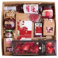 Zestawy upominkowe - ZESTAW PREZENTOWY DLA NAUCZYCIELKI NA ZAKOŃCZENIE ROKU miód syrop napar MALINA - miniaturka - grafika 1