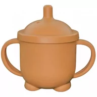 Kubki dla dzieci - MYROYS, Silikonowy kubeczek niekapek Brązowy - miniaturka - grafika 1