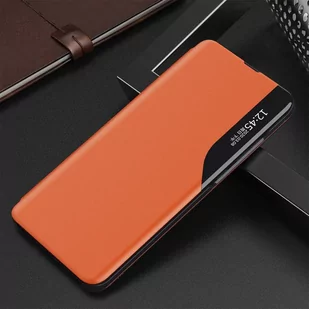 Eco Leather View Case elegancki futerał etui z klapką i funkcją podstawki Samsung Galaxy S21+ 5G (S21 Plus 5G) pomarańczowy - Etui i futerały do telefonów - miniaturka - grafika 2