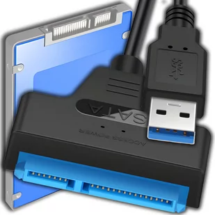 Adapter Usb 3.0 Na Sata 2,5 Do Dysku Hdd Ssd Konwerter Kabel Przejściówka - Obudowy i kieszenie na dyski twarde - miniaturka - grafika 1