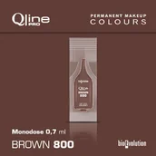 Pozostałe akcesoria kosmetyczne - Jednorazowy pigment do makijażu permanentnego brwi Bioevolution Brown 800 Qline Pro 0,7ml monodose - miniaturka - grafika 1