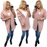 Płaszcze damskie - ALPAKI SUWAK PŁASZCZ WEŁNA KOLORY oversize DŁUGI - miniaturka - grafika 1