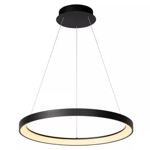 Wisząca lampa salonowa Vidal ring LED 48W czarny nad stół - Lampy sufitowe - miniaturka - grafika 1