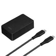 Ładowarki do telefonów - UNIQ UNIQ Ład. siec. Versa Slim  USB-C PD 18W + kabel USB-C na USB-C czarny/charcoal black (LITHOS Collective) - miniaturka - grafika 1