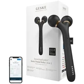 Szczoteczki do twarzy - Geske, Roller soniczy do twarzy 4w1 z aplikacją, szara - miniaturka - grafika 1