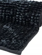 Dywaniki łazienkowe - Ywanik Łazienkowy Chenille Miękki Do Prania 60X90 Antypoślizgowy Z Połyskiem Czarny - miniaturka - grafika 1