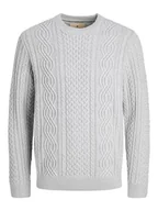 Swetry męskie - Jack & Jones Sweter w kolorze szarym - miniaturka - grafika 1