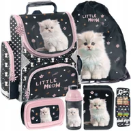 Plecaki szkolne i tornistry - Tornister dla dziewczynki plecak szkolny 1-3 klasa Kot Zestaw do szkoły - miniaturka - grafika 1