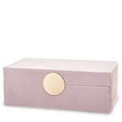 Pudełka i szkatułki - Szkatułka Na Biżuterię Kuferek Pudełko Aksamitne - miniaturka - grafika 1