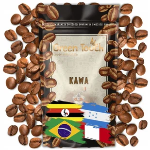 Kawa Ziarnista 100% Arabica Green Touch Blend 200 G Brazylia Uganda Peru - Kawa - miniaturka - grafika 1