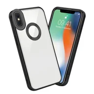 Etui i futerały do telefonów - Etui Do Apple iPhone XS MAX Pokrowiec w Przezroczysty - Czarny Etui Chrom Obudowa Case Cover Ochronny Cadorabo - miniaturka - grafika 1