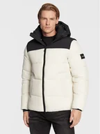 Kurtki męskie - Calvin Klein Kurtka zimowa Crinkle Color Block K10K110337 Écru Regular Fit - miniaturka - grafika 1