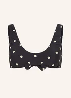Stroje kąpielowe - Seafolly Góra Od Bikini Bralette Daisychain schwarz - miniaturka - grafika 1