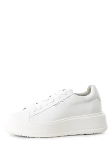 Tamaris - Damskie tenisówki ze skóry, biały - Trampki damskie - miniaturka - grafika 1