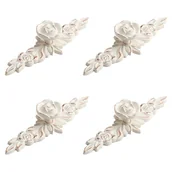 Zawiasy, okucia i inne akcesoria - Zestaw 4 gałek do szafek z płytką tylną, uchwyty ze stopu cynku w stylu vintage, szafka ze śrubami montażowymi (złota krawędź, 145 mm) - miniaturka - grafika 1