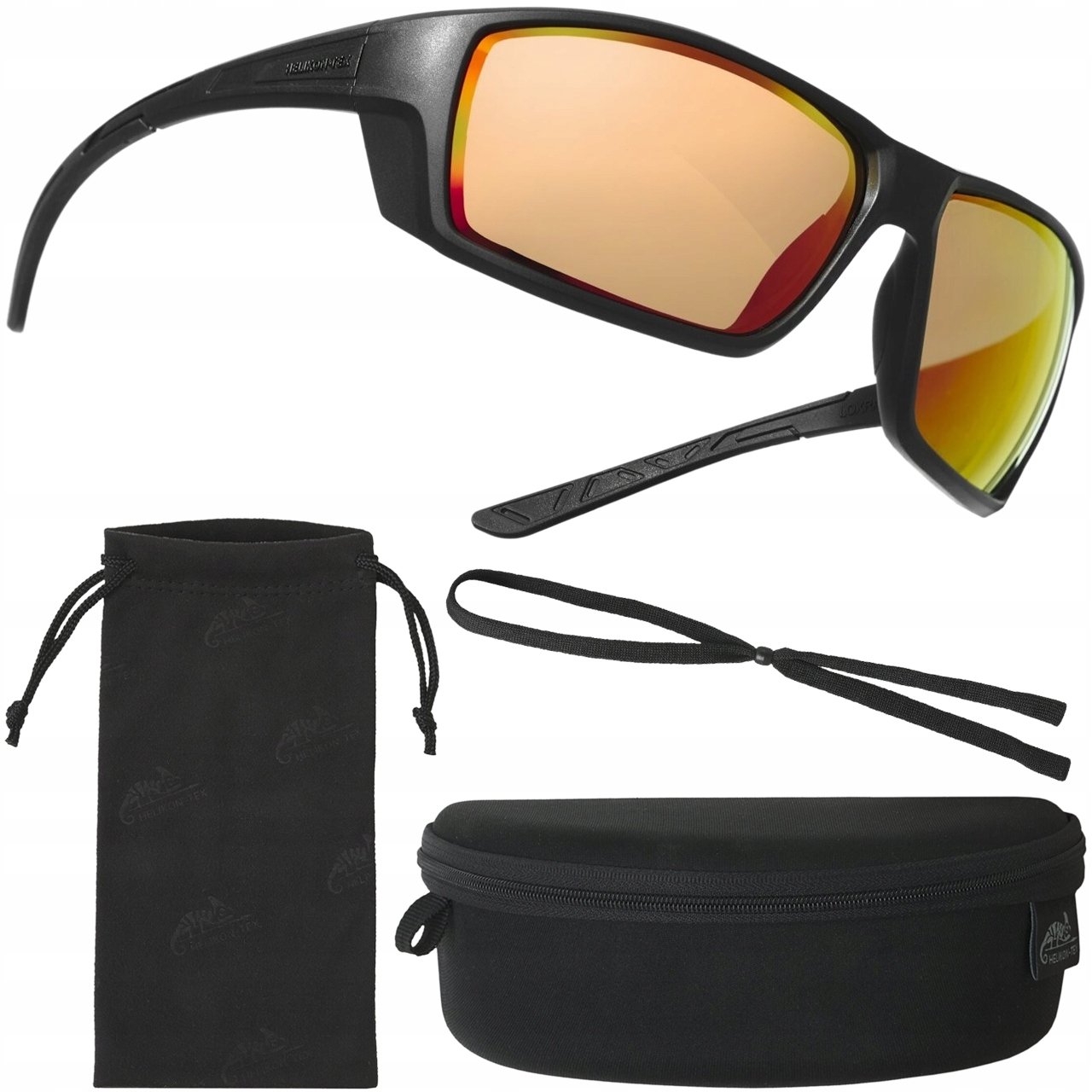 Ochronne Okulary Przeciwsłoneczne Pokrowiec Polarized Set Helikon Orange
