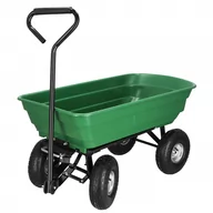 Taczki - Wózek transportowy ogrodowy z funkcją wywrotki przyczepka metalowa 250 kg zielona - miniaturka - grafika 1