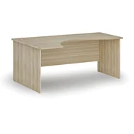 Biurka - Biurko narożne PRIMO WOOD, 1800 x 1200 mm, lewe, dąb naturalny - miniaturka - grafika 1