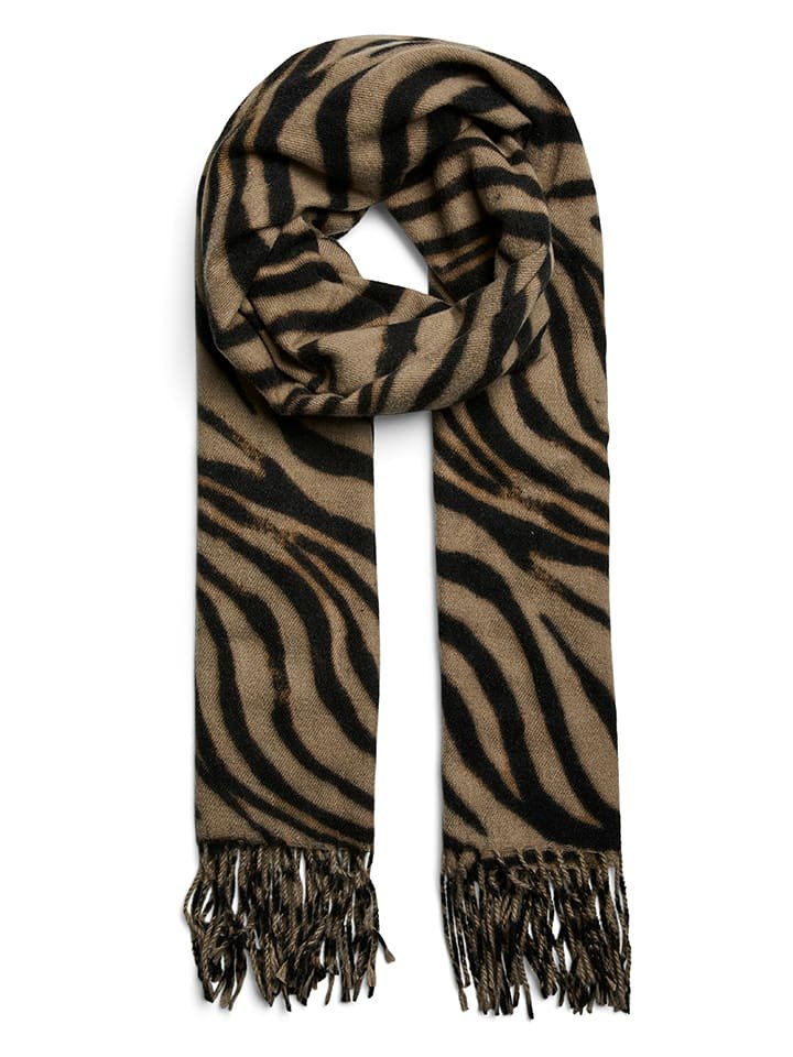 Pieces Szal w kolorze beżowym