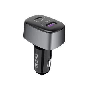 Dudao ładowarka samochodowa USB / USB Typ C Power Delivery (60 W) Quick Charge 4.0 (22,5 W) + kabel USB Typ C - USB Typ C / Lightning czarny (R7XS black) - Ładowarki samochodowe - miniaturka - grafika 4
