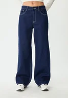 Spodnie damskie - Stradivarius Jeansy baggy z niskim stanem WYBLAKŁY DENIM 38 - miniaturka - grafika 1