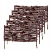 Ogrodzenia - Palisada Ogrodowa 60x40cm Płotek Wiklinowy 5szt - miniaturka - grafika 1