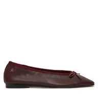 Baleriny - Baleriny Tommy Hilfiger Soft Leather FW0FW08355 Bordowy - miniaturka - grafika 1