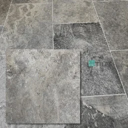 Tiles Tawertyn Silver Premium Niewypełniony Bębnowany Szlif 20,3x20,3x1,2 cm - Kostki brukowe i krawężniki Tiles Tawertyn Silver Premium Niewypełniony Bębnowany Szlif 20,3x20,3x1,2 cm - Kostki brukowe i krawężniki - miniaturka - grafika 1