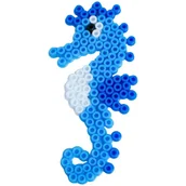 Prace ręczne dla dzieci - Mini Szablon na koraliki do prasowania La Manuli - Konik morski - miniaturka - grafika 1