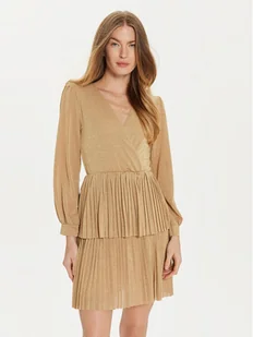 ARTIGLI Sukienka koktajlowa ACAB000583 Złoty Regular Fit - Sukienki - miniaturka - grafika 1