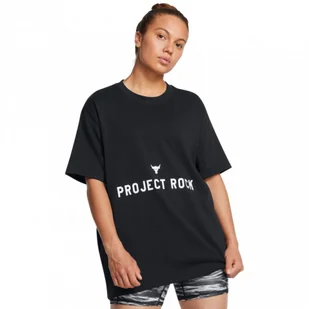 Damska koszulka treningowa Under Armour UA Project Rock W Campus T Q3 - czarna - UNDER ARMOUR - Koszulki sportowe damskie - miniaturka - grafika 1