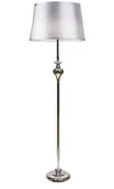 Lampy stojące - Lampa srebrna podłogowa z abażurem t031 F8-F88 - miniaturka - grafika 1